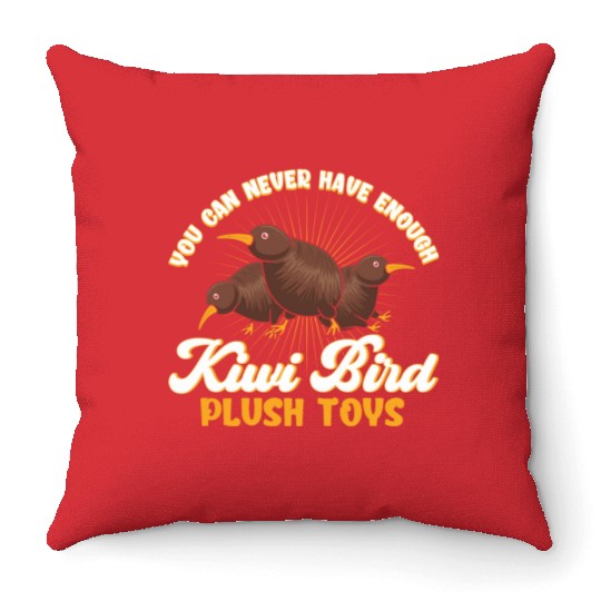 Bird Lover New Zealand Kiwi Bird Throw Pillows