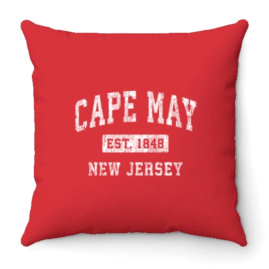 Cape May New Jersey Nj Established Sports Throw Pillows