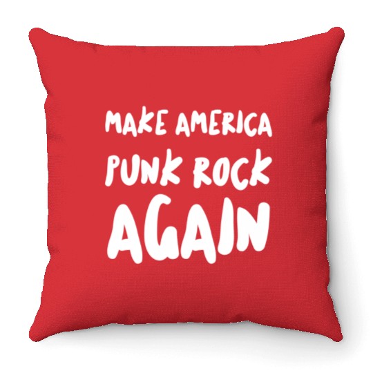 Make America Punk Rock Again Dad Tattoos Punker Throw Pillows