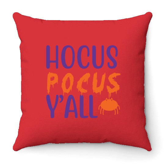Hocus Pocus Y all Halloween Costumes For Women Throw Pillows