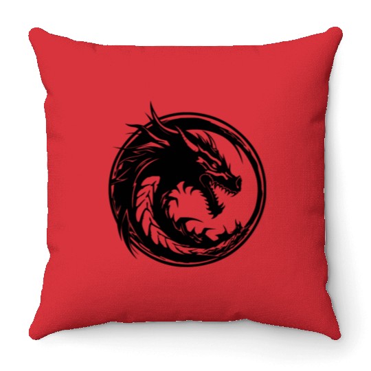 Dragon Mythical Fantasy Serpent Throw Pillows