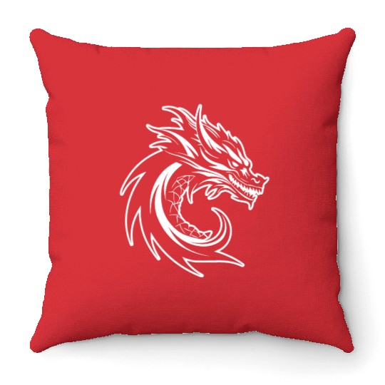 Dragon Mythical Fantasy Serpent Throw Pillows