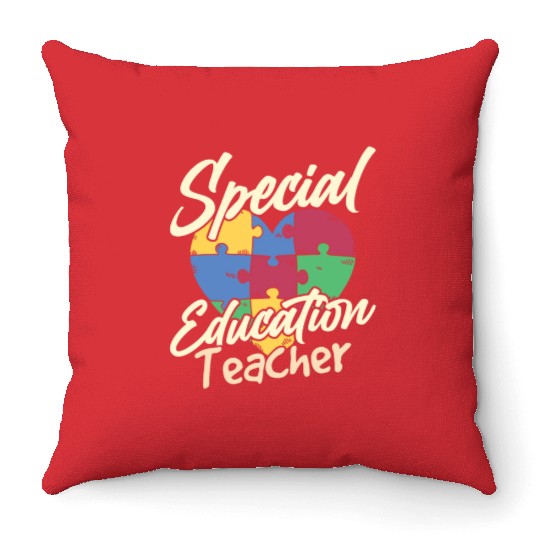 Special Education Teacher Cute Sped Awareness Throw Pillows