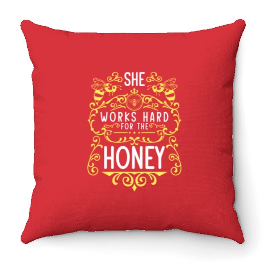 Bee Honey Bee Animal Throw Pillows