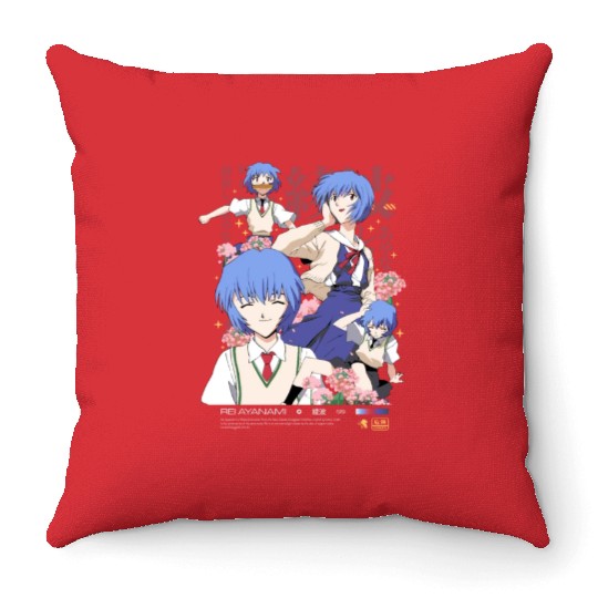 Rei Ayanami Throw Pillows