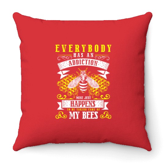 Honey Honey Bee Nature Wasp Throw Pillows