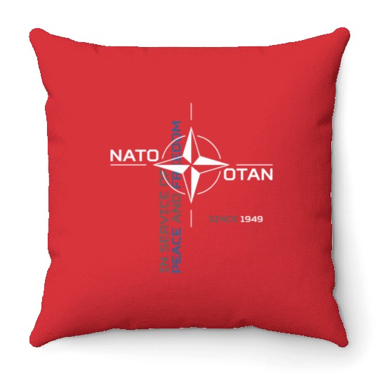 Peace And Freedom Otan Nato Throw Pillows