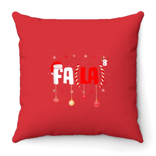 Math Teacher Fa La8 Equations Fa La La La Throw Pillows