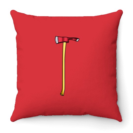 firefighter axe Throw Pillows