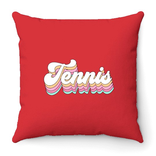 Tennis Pastel Aesthetic Forn Throw Pillows