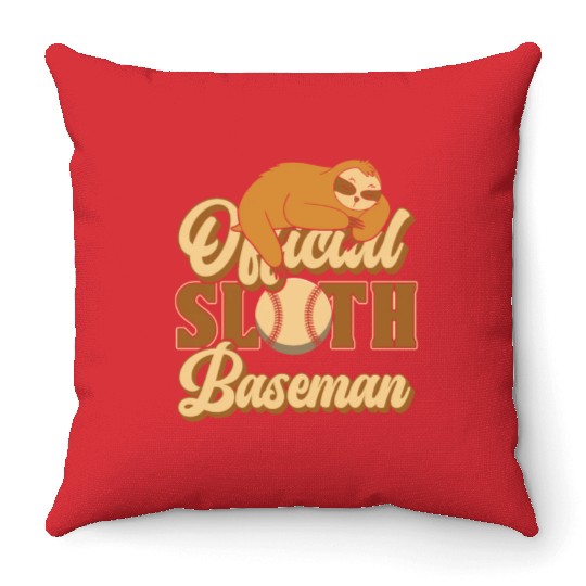 Sloth Sloth Baseball Throw Pillows