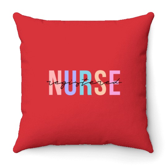 Registered Nurse Rn Emergency Room Nurse Throw Pillows