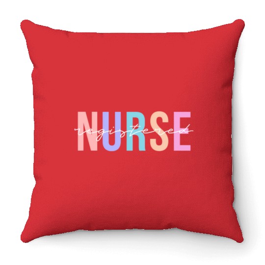 Registered Nurse Rn Emergency Room Nurse Throw Pillows