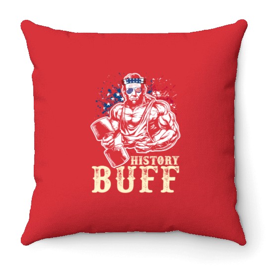 History Buff Independence Day Lincoln Patriot USA Throw Pillows