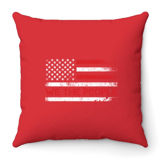 We the people 1776 Independence Day US Patriots Throw Pillows