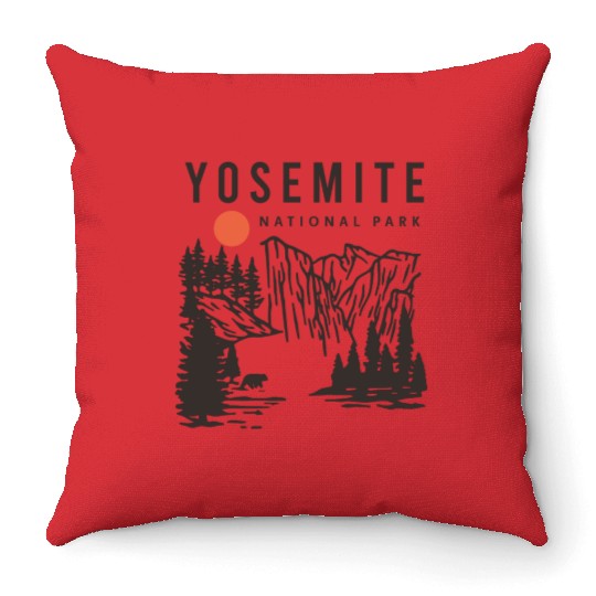 Yosemite National Park Throw Pillows