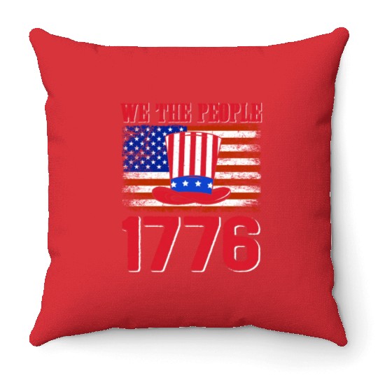 We the People 1776 Independence Day US Patriot Throw Pillows