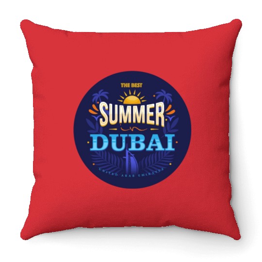 The Best Summer In Dubai Throw Pillows