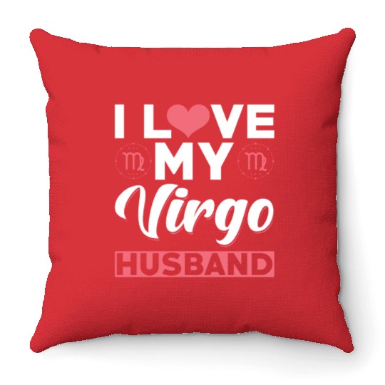 I love my Virgo Husband Throw Pillows