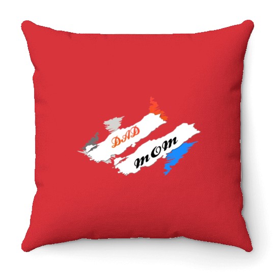 MOM DAD Throw Pillows