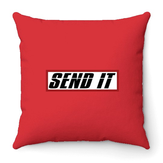 Send It Dirt Bike Bmx Offroad Throw Pillows