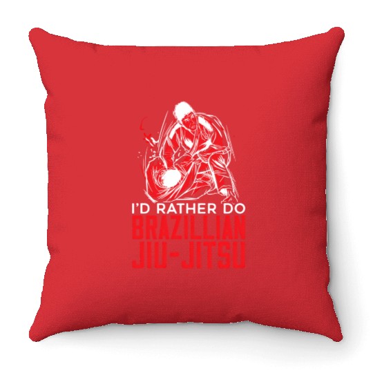 Jiu Jitsu Bjj Mixed Martial Mma Combat Fighting Throw Pillows