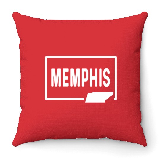 Memphis Tennessee Tn - Home Hometown Vacation Throw Pillows
