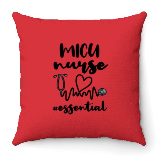 Micu Nurse Essential Medical Intensive Care Unit Throw Pillows