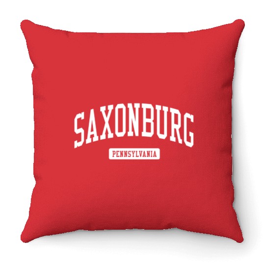 Saxonburg Pennsylvania Pa Athletic Sports Throw Pillows