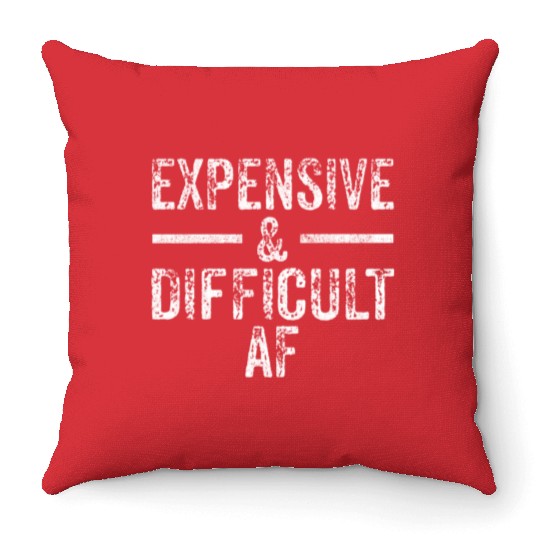 Expensive And Difficult Af Bougie Bougee Vintage Throw Pillows