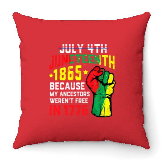July 4Th Juneteenth 1865 African Melanin Black Pro Throw Pillows
