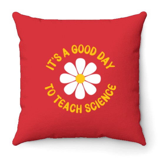 It'S A Day To Teach Science Teacher Appreciation Throw Pillows