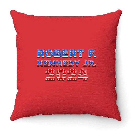 Robert F Kennedy Jr 2024 Stars And Stripes Red Throw Pillows