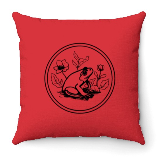 Frog Amphibian Toad Throw Pillows