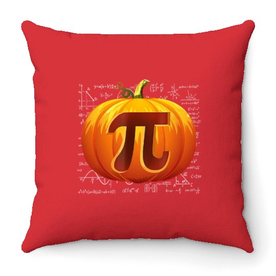 Pumpkin Pi Math Teacher Halloween Thanksgiving Throw Pillows