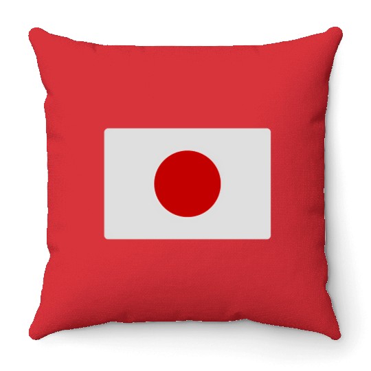 Japanese Flag Of Japan Throw Pillows