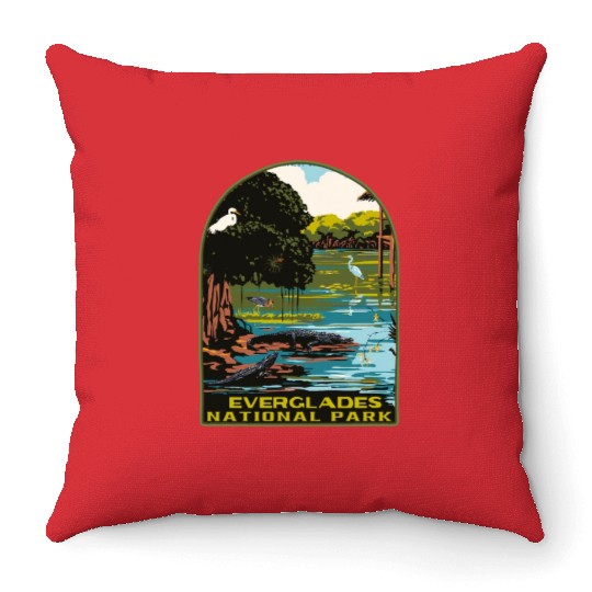 everglades national park Throw Pillows