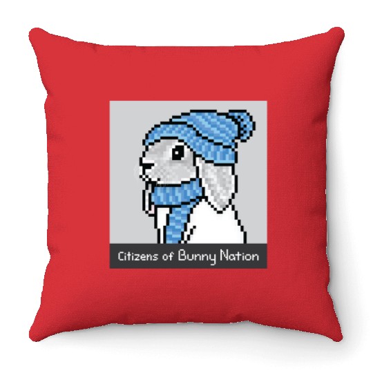 Citizens of Bunny Nation NFT #87 Artwork Throw Pillows