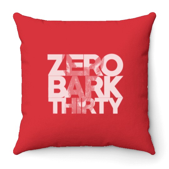 Zero Bark Thirty Belgian Malinois Military Dog Throw Pillows