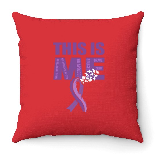 This Is Me Epilepsy Warrior Throw Pillows