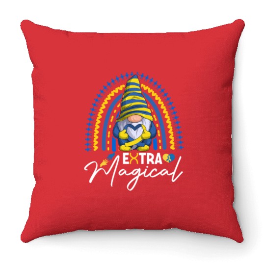 Down Syndrome Awareness Day March 21 Extra Magical Throw Pillows