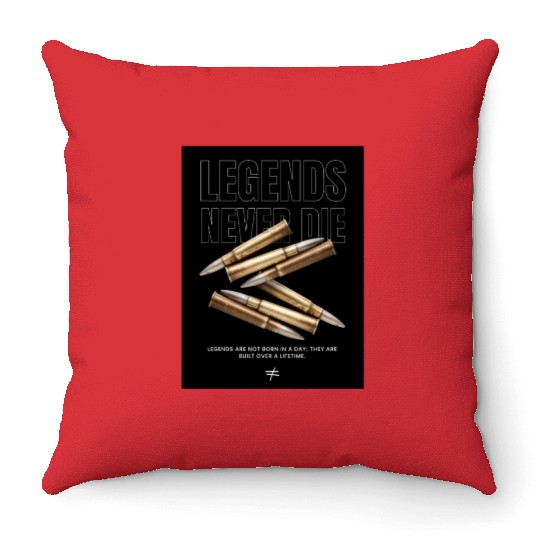 Legends Never Die Throw Pillows
