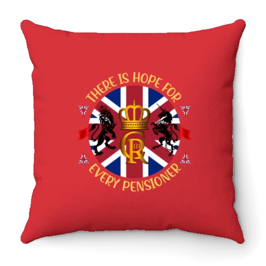 King Charles Iii British Monarch Royal Coronation Throw Pillows