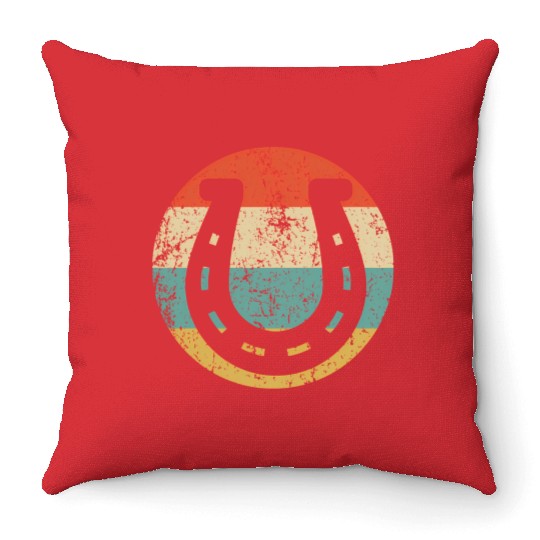 Horseshoe Style Lucky Throw Pillows