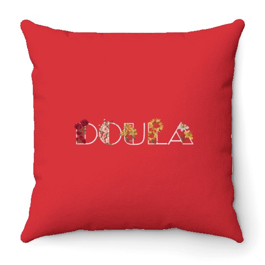 Doula Midwife Nurse Throw Pillows