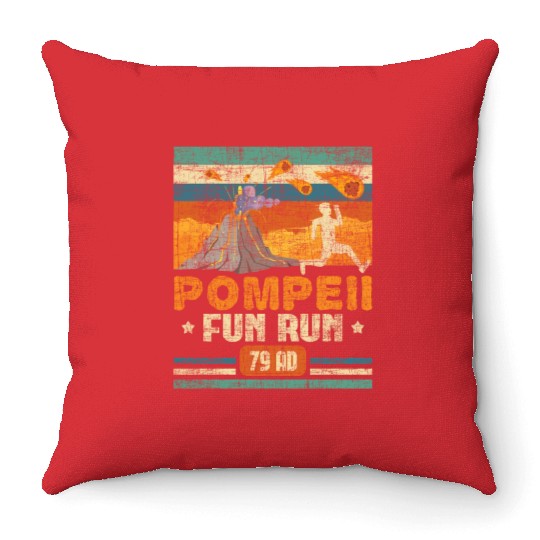 Pompeii Fun Run - Geography Volcanologist Throw Pillows