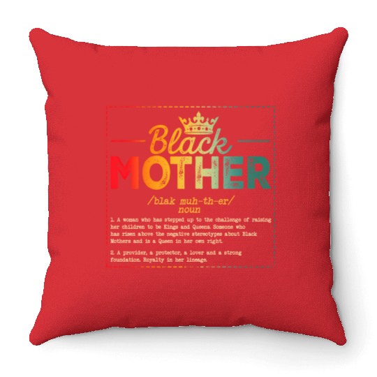 Black Mother African Americans Mothers Day Junetee Throw Pillows