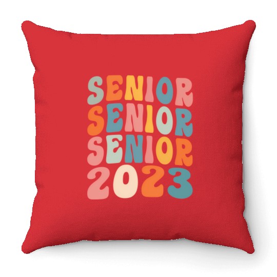 Class Of 2023 Senior 2023 Graduation Or First Day Throw Pillows