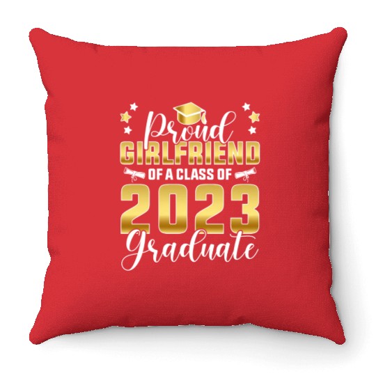 Proud Friend Of A Class Of 2023 Graduate Senior Throw Pillows