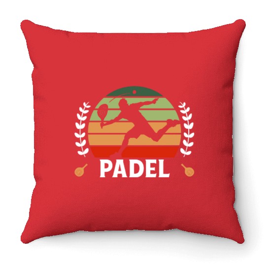 Padel Tennis Paddle Paddleball Padel Platform Throw Pillows